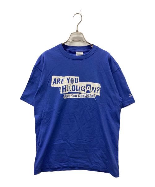 木梨憲武（キナシノリタケ）木梨憲武 (キナシノリタケ) 忌野 清志郎 (イマワノキヨシロウ) 00’sプリントTシャツ ブルー サイズ:Lの古着・服飾アイテム