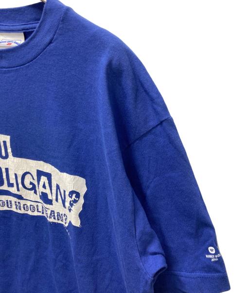 木梨憲武（キナシノリタケ）木梨憲武 (キナシノリタケ) 忌野 清志郎 (イマワノキヨシロウ) 00’sプリントTシャツ ブルー サイズ:Lの古着・服飾アイテム