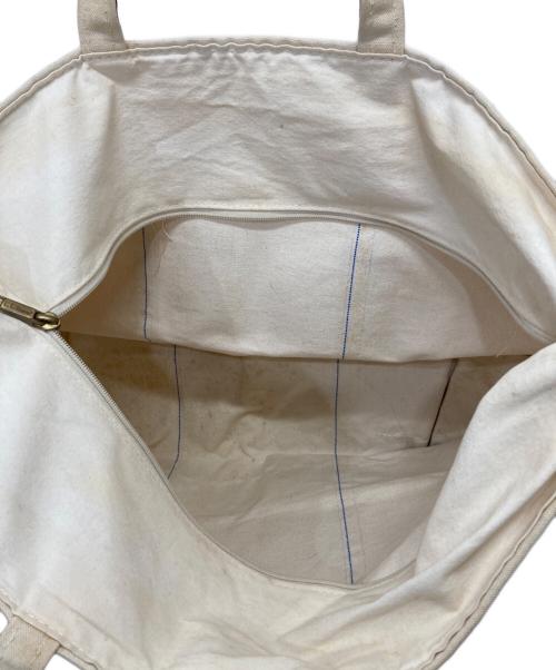 L.L.Bean（エルエルビーン）L.L.Bean (エルエルビーン) ジップトートバッグ/ビーントートバッグ ホワイトの古着・服飾アイテム