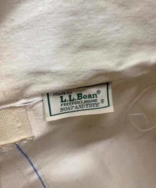 L.L.Bean（エルエルビーン）L.L.Bean (エルエルビーン) ジップトートバッグ/ビーントートバッグ ホワイトの古着・服飾アイテム