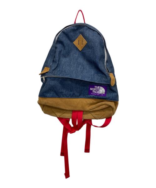 THE NORTHFACE PURPLELABEL（ザ・ノースフェイス パープルレーベル）THE NORTHFACE PURPLELABEL (ザ・ノースフェイス パープルレーベル) レザー切替デイパック/リュック インディゴの古着・服飾アイテム