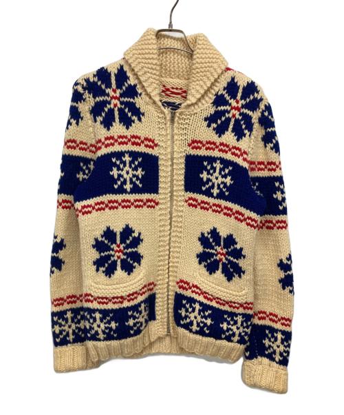 VINTAGE（ヴィンテージ）VINTAGE (ヴィンテージ) 60s雪柄カウチンニットカーディガン ベージュ サイズ:-の古着・服飾アイテム