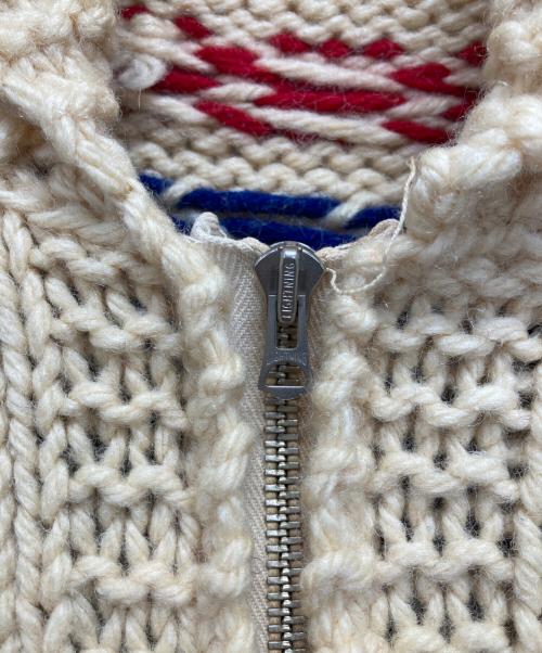 VINTAGE（ヴィンテージ）VINTAGE (ヴィンテージ) 60s雪柄カウチンニットカーディガン ベージュ サイズ:-の古着・服飾アイテム