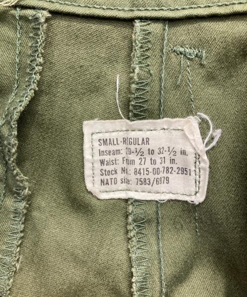 US ARMY（ユーエスアーミー）US ARMY (ユーエスアーミー) M-65フィールドパンツ カーキ サイズ:S-Rの古着・服飾アイテム