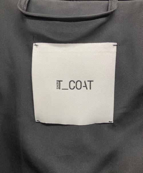 T coat（ティーコート）T COAT (ティーコート) T40 VELOURウールメルトンステンカラーコート ブラウン サイズ:40の古着・服飾アイテム