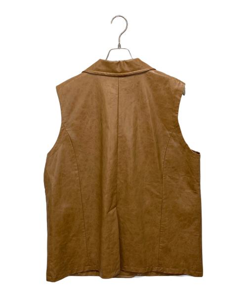 Ameri（アメリ）Ameri (アメリ) CRASH FAKE LEATHER N/S JACKET ブラウン サイズ:Freeの古着・服飾アイテム