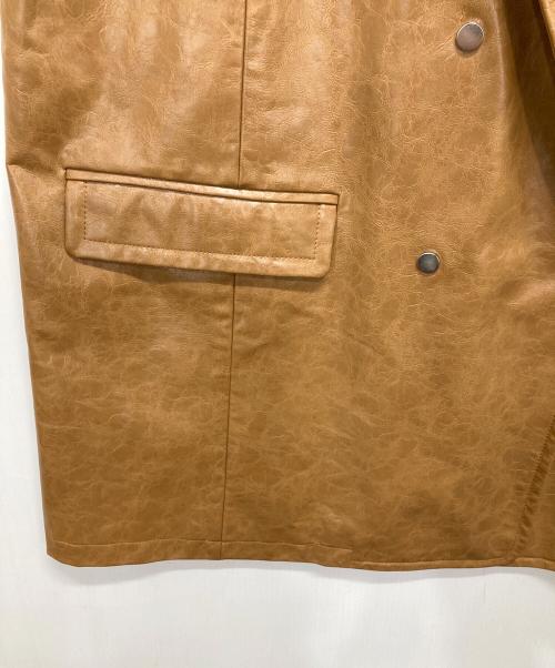 Ameri（アメリ）Ameri (アメリ) CRASH FAKE LEATHER N/S JACKET ブラウン サイズ:Freeの古着・服飾アイテム