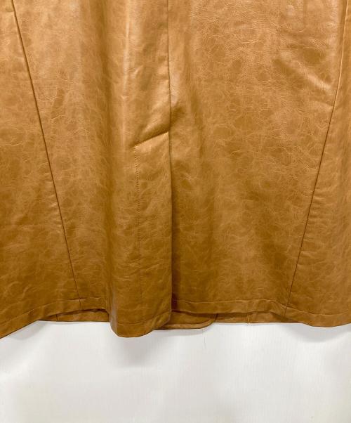 Ameri（アメリ）Ameri (アメリ) CRASH FAKE LEATHER N/S JACKET ブラウン サイズ:Freeの古着・服飾アイテム
