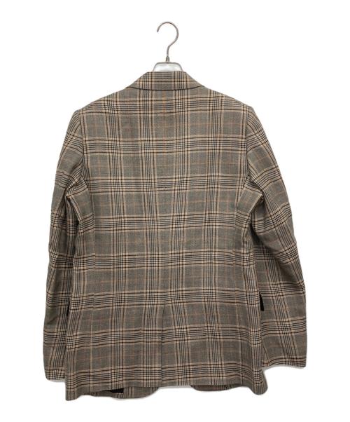 JUNYA WATANABE COMME des GARCONS（(ジュンヤワタナベ コムデギャルソン）JUNYA WATANABE COMME des GARCONS ((ジュンヤワタナベ コムデギャルソン) グレンチェック2Bテーラードジャケット ブラウン サイズ:Sの古着・服飾アイテム