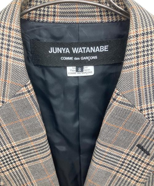 JUNYA WATANABE COMME des GARCONS（(ジュンヤワタナベ コムデギャルソン）JUNYA WATANABE COMME des GARCONS ((ジュンヤワタナベ コムデギャルソン) グレンチェック2Bテーラードジャケット ブラウン サイズ:Sの古着・服飾アイテム