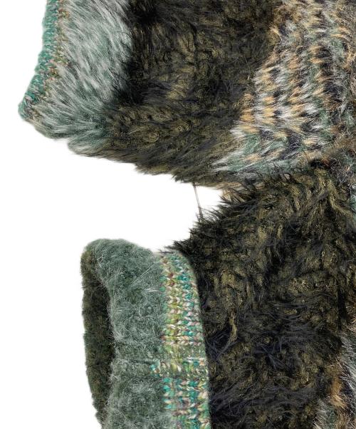 Mame Kurogouchi（マメクロゴウチ）Mame Kurogouchi (マメクロゴウチ) Mountainscape Gradation Knitted Coat グリーン サイズ:1の古着・服飾アイテム