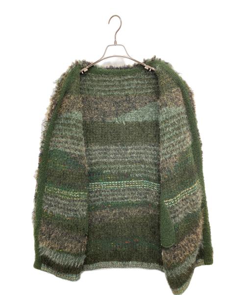 Mame Kurogouchi（マメクロゴウチ）Mame Kurogouchi (マメクロゴウチ) Mountainscape Gradation Knitted Coat グリーン サイズ:1の古着・服飾アイテム