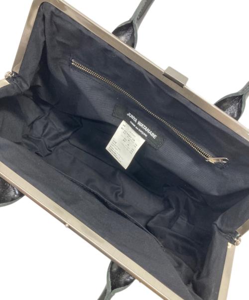 JUNYA WATANABE COMME des GARCONS（(ジュンヤワタナベ コムデギャルソン）JUNYA WATANABE COMME des GARCONS ((ジュンヤワタナベ コムデギャルソン) パッチワークがま口ハンドバッグ ブラックの古着・服飾アイテム