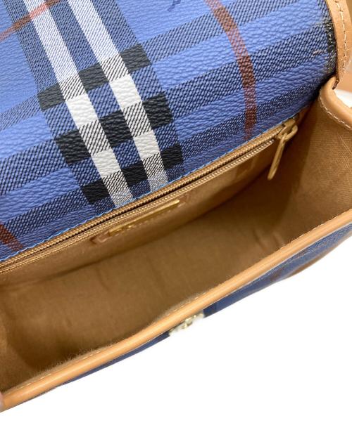 Burberry's（バーバリー）Burberry's (バーバリーズ) チェック柄ショルダーバッグ ブルーの古着・服飾アイテム