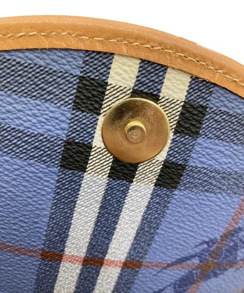Burberry's（バーバリー）Burberry's (バーバリーズ) チェック柄ショルダーバッグ ブルーの古着・服飾アイテム