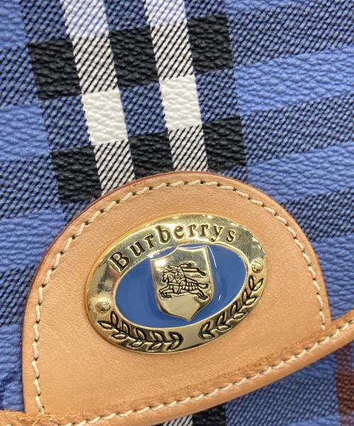 Burberry's（バーバリー）Burberry's (バーバリーズ) チェック柄ショルダーバッグ ブルーの古着・服飾アイテム