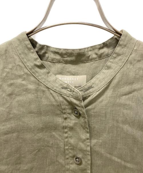 MARGARET HOWELL（マーガレットハウエル）MARGARET HOWELL (マーガレットハウエル) リネン半袖ワンピース カーキ サイズ:1の古着・服飾アイテム