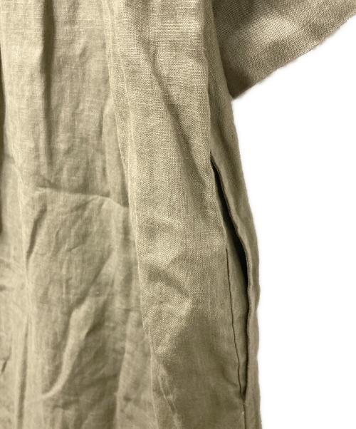 MARGARET HOWELL（マーガレットハウエル）MARGARET HOWELL (マーガレットハウエル) リネン半袖ワンピース カーキ サイズ:1の古着・服飾アイテム