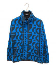KENZO（ケンゾー）の古着「総柄フリースPOジャケット」｜ブルー