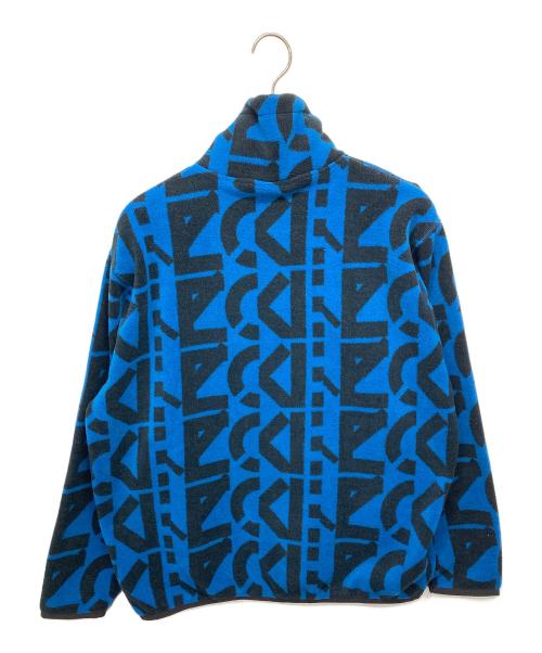 KENZO（ケンゾー）KENZO (ケンゾー) 総柄フリースPOジャケット ブルー サイズ:XSの古着・服飾アイテム