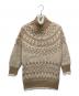 DRAWER（ドゥロワー）の古着「ノルディック柄ハイネックニット」｜ベージュ