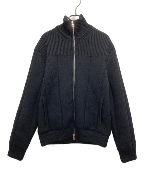 dunhill（ダンヒル）dunhill (ダンヒル) 中綿ドライバーズニット ブラック サイズ:Lの古着・服飾アイテム