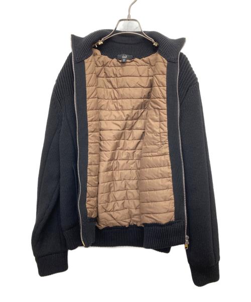 dunhill（ダンヒル）dunhill (ダンヒル) 中綿ドライバーズニット ブラック サイズ:Lの古着・服飾アイテム
