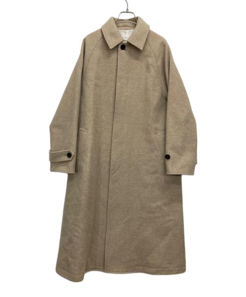 GALERIE VIE（ギャルリーヴィー）GALERIE VIE (ギャルリーヴィー) ウールコットンツイードバルカラーコート ベージュ サイズ:36の古着・服飾アイテム