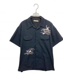 OLD JOE & Co.（オールドジョー）の古着「SWALLOW COLLAR NASSOU SHIRTS S/S/半袖シャツ」｜ブラック