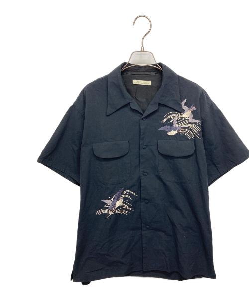 OLD JOE & Co.（オールドジョー）OLD JOE & Co. (オールドジョー) SWALLOW COLLAR NASSOU SHIRTS S/S/半袖シャツ ブラック サイズ:14　2/1の古着・服飾アイテム