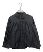 tricot COMME des GARCONSトリココムデギャルソン）の古着「丸襟長袖ブラウス」｜ブラック