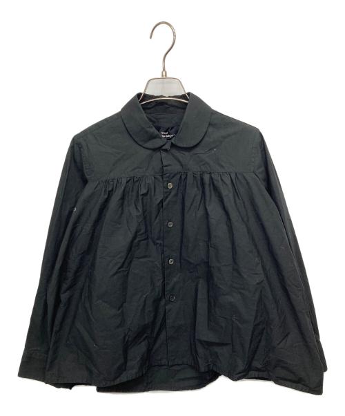 tricot COMME des GARCONS（トリココムデギャルソン）tricot COMME des GARCONS (トリココムデギャルソン) 丸襟長袖ブラウス ブラック サイズ:Sの古着・服飾アイテム