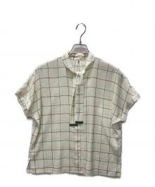 MACKINTOSH LONDON（マッキントッシュ ロンドン）の古着「半袖ボウタイブラウス」｜アイボリー