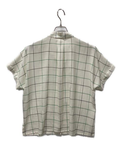 MACKINTOSH LONDON（マッキントッシュ ロンドン）MACKINTOSH LONDON (マッキントッシュ ロンドン) 半袖ボウタイブラウス アイボリー サイズ:38の古着・服飾アイテム