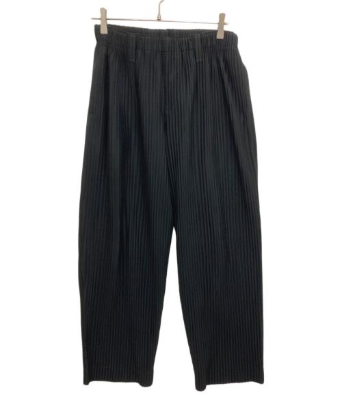 HOMME PLISSE ISSEY MIYAKE（オム プリッセ イッセイ ミヤケ）HOMME PLISSE ISSEY MIYAKE (オム プリッセ イッセイ ミヤケ) BASICS/プリーツパンツ ブラック サイズ:2の古着・服飾アイテム