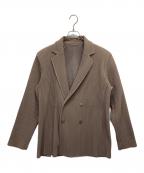 HOMME PLISSE ISSEY MIYAKEオム プリッセ イッセイ ミヤケ）の古着「TAILORED PLEATS 1/プリーツテーラードジャケット」｜ベージュ