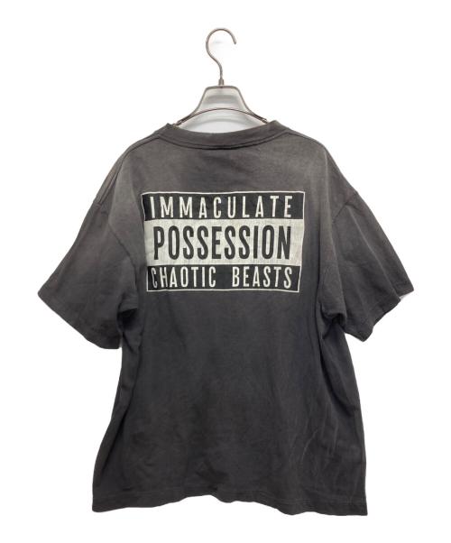 SAINT MICHAEL（セントマイケル）SAINT MICHAEL (セントマイケル) CP SS TEE/ユーズド加工プリントTシャツ グレー サイズ:Mの古着・服飾アイテム