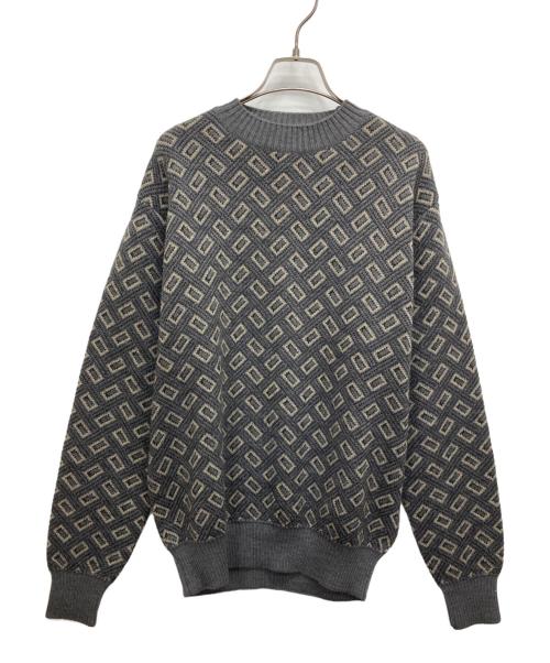 GIORGIO ARMANI（ジョルジョアルマーニ）GIORGIO ARMANI (ジョルジョアルマーニ) 90’s総柄ニット グレー サイズ:表記なしの古着・服飾アイテム