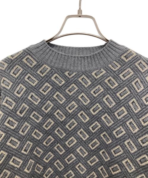 GIORGIO ARMANI（ジョルジョアルマーニ）GIORGIO ARMANI (ジョルジョアルマーニ) 90’s総柄ニット グレー サイズ:表記なしの古着・服飾アイテム