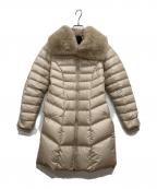 anuansアニュアンス）の古着「2wayファーカラーダウンコート」｜ベージュ