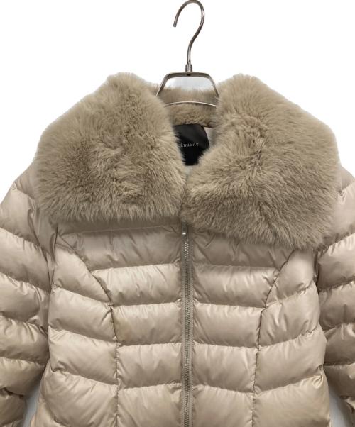 anuans（アニュアンス）anuans (アニュアンス) 2wayファーカラーダウンコート ベージュ サイズ:Mの古着・服飾アイテム