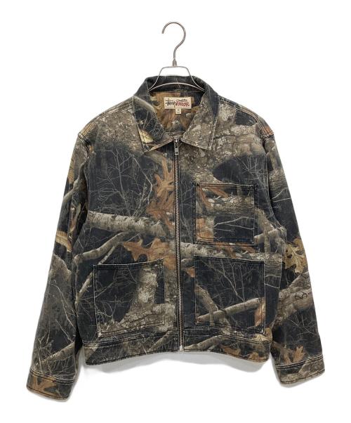 stussy（ステューシー）stussy (ステューシー) Realtree Edge Zip Work Jacket ブラウン サイズ:Mの古着・服飾アイテム