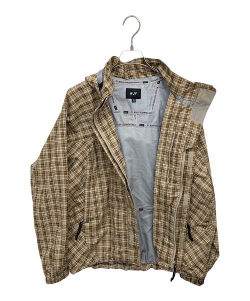 HUF（ハフ）HUF (ハフ) OG LOGO 3L SHELL JACKET ベージュ サイズ:Ｍの古着・服飾アイテム