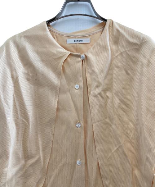 CINOH（チノ）CINOH (チノ) BIGカラー長袖シャツ オレンジ サイズ:38の古着・服飾アイテム