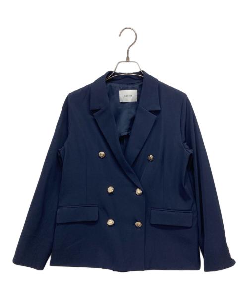 COHINA（コヒナ）COHINA (コヒナ) ゴールドボタンダブルジャケット ネイビー サイズ:FREEの古着・服飾アイテム
