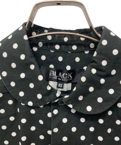 BLACK COMME des GARCONS（ブラックコムデギャルソン）BLACK COMME des GARCONS (ブラックコムデギャルソン) 丸襟ドットシャツ ブラック サイズ:xsの古着・服飾アイテム