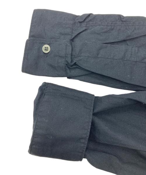 BLACK COMME des GARCONS（ブラックコムデギャルソン）BLACK COMME des GARCONS (ブラックコムデギャルソン) 丸襟パッチワークツギハギシャツ ブラック サイズ:XSの古着・服飾アイテム