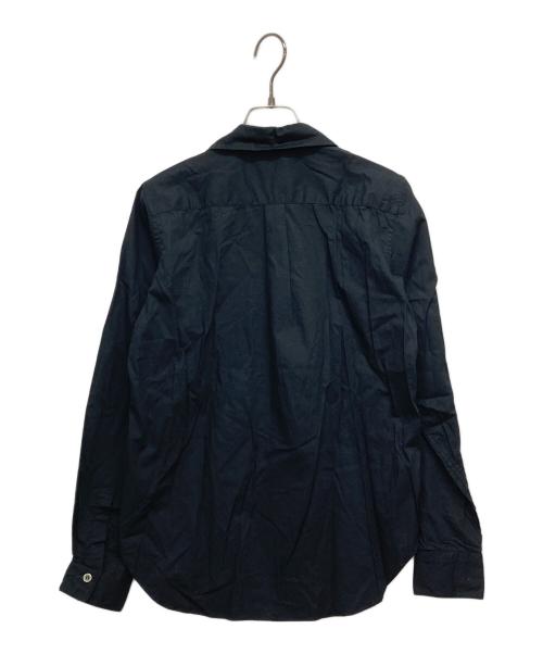 BLACK COMME des GARCONS（ブラックコムデギャルソン）BLACK COMME des GARCONS (ブラックコムデギャルソン) 丸襟パッチワークツギハギシャツ ブラック サイズ:XSの古着・服飾アイテム