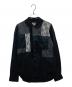 BLACK COMME des GARCONS（ブラックコムデギャルソン）の古着「丸襟パッチワークツギハギシャツ」｜ブラック