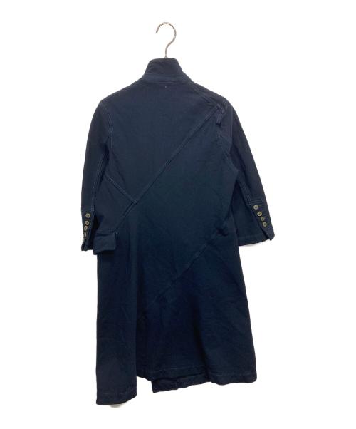 COMME des GARCONS COMME des GARCONS（コムデギャルソン コムデギャルソン）COMME des GARCONS COMME des GARCONS (コムデギャルソン コムデギャルソン) ポリ縮絨スタンドカラーコート ネイビー サイズ:Ⅿの古着・服飾アイテム